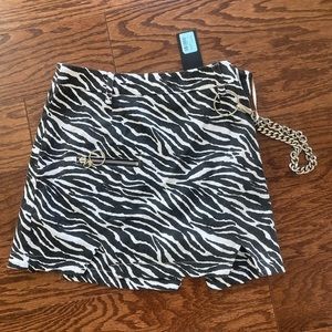 NEW Carmar Zebra Denmin Skirt Size 10 (runs small)